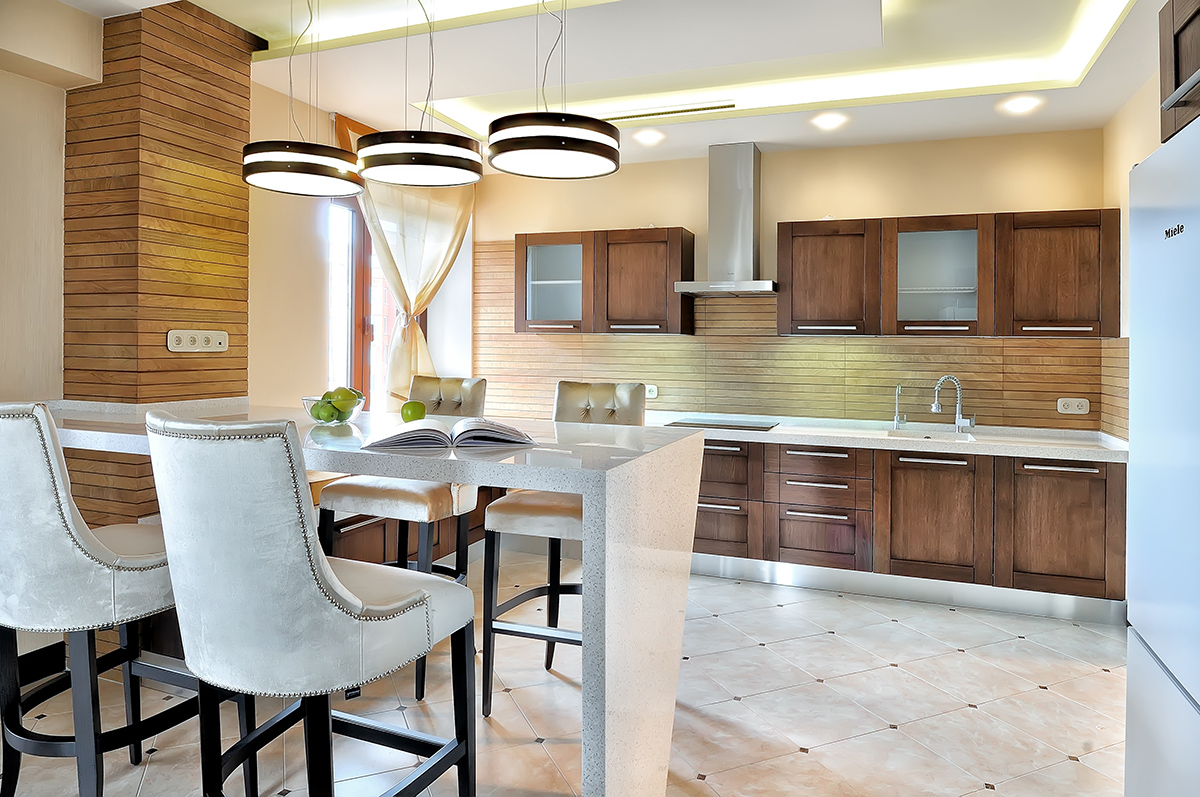 дизайнерская кухня в квартире