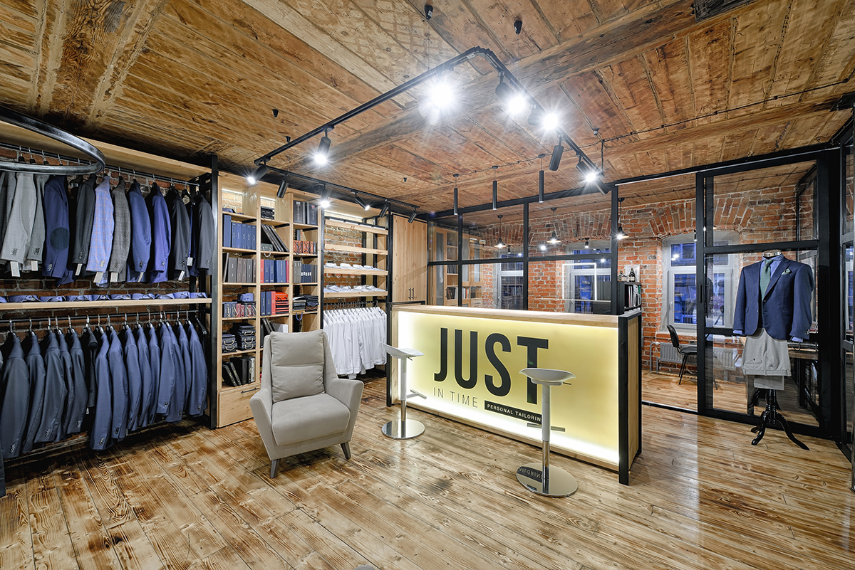 интерьер ателье мужского костюма