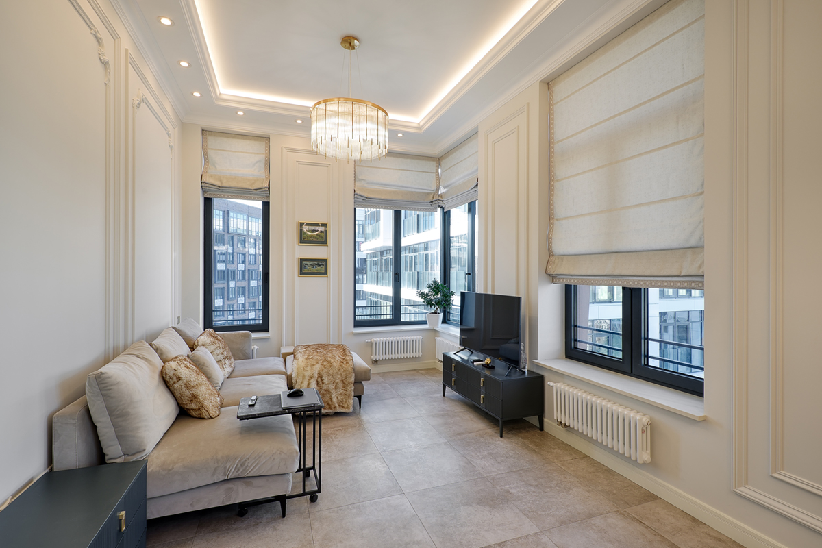 просторная гостиная в квартире